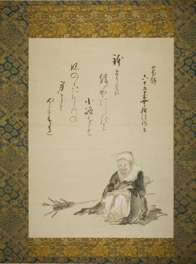 Munkki myy seremoniallisia teevispilöitä tekijältä Katsushika Hokusai