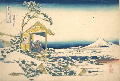 Mo r people g af hands r te s w at Koishikawa jäsen Edo Koishikawa Snow
