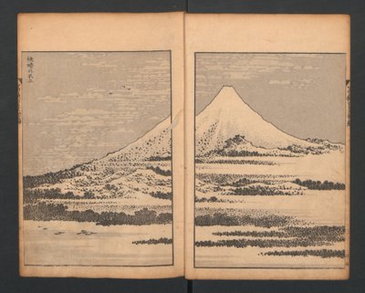 Bamboo Groven Fuji-vuori, sadasta näkymästä Fuji-vuorelle, 1835. tekijältä Katsushika Hokusai