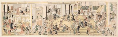Uudenvuodenpäivä Ōgiyan bordellissa, Yoshiwarassa tekijältä Katsushika Hokusai