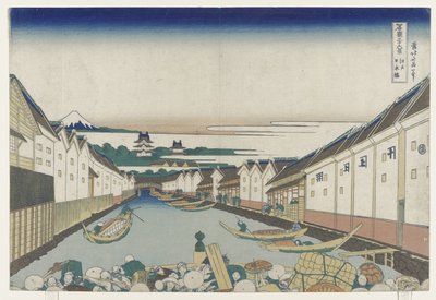 Nihonbashi B Sciencen jäsen Edo, 1830-33 tekijältä Katsushika Hokusai