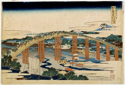 Okazaki Yahagi B Ri d Geo Ver Urban tutkinto. Japani nukkuu p Hayashi t, Hokusai (1760-1894) tekijältä Katsushika Hokusai
