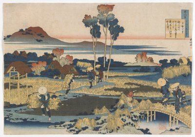 Sata runoilijaa, yksi runo jokaiselta, märän sairaanhoitajan selityksin: Keisari Tenji (Tenchi) Edo-kausi, 1835 (värillinen puupiirros). tekijältä Katsushika Hokusai