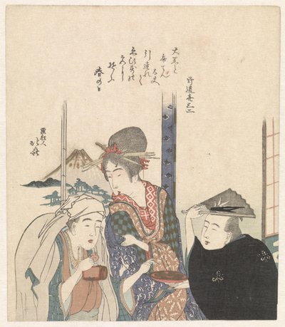 Parodia jumalista Daikoku ja Benten tekijältä Katsushika Hokusai
