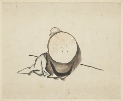 Pyhiinvaeltaja lepää tekijältä Katsushika Hokusai