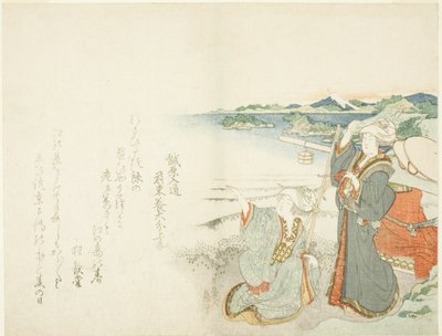 Päivä lg Rimage ja Enoshima tekijältä Katsushika Hokusai