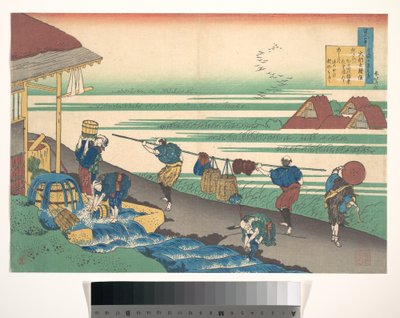 Dainagon Tsunenobun (Minamoto no Tsunenobu, Katsura no Dainagon) runo, teoksesta ”Sata runoa, joita imettävä äiti selittää” (Hyakunin isshu uba ga etoki) tekijältä Katsushika Hokusai