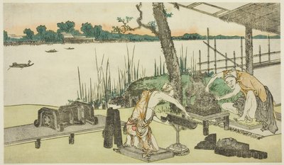 Potters at Work - Imado tekijältä Katsushika Hokusai