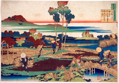 Serie des Cent poemes decent poetes : ""Tenchi Tenno"" Estampe de Katsushika Hokusai (1760-1849) (ecole ukiyo-e) vers 1830 State Hermitage Saint Petersbourg tekijältä Katsushika Hokusai