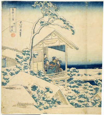Luminen aamu Koishikawassa, n. 1831-34 (puupalikka) tekijältä Katsushika Hokusai