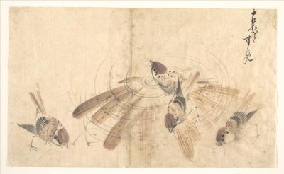 Varpuset tekijältä Katsushika Hokusai