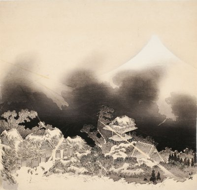 Myrsky vuorilla tekijältä Katsushika Hokusai