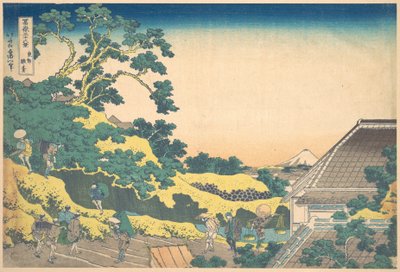Surugadai Edossa (Tōto Sundai), sarjasta ”Fuji-vuoren 36 näkymää” (Fugaku sanjūrokkei) tekijältä Katsushika Hokusai