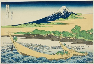 Tagonoura Bay lähellä Ejiria Tōkaidōlla (Tōkaidō Ejiri Tagonoura ryakuzu), sarjasta Kolmekymmentäkuusi näkymää Fuji-vuorelle (Fugaku sanjūrokkei) tekijältä Katsushika Hokusai