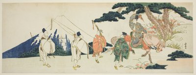 Tunnetun runoilijan Ariwaran ja Narihiran itäinen matka tekijältä Katsushika Hokusai