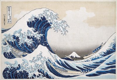 Suuri aalto Kanagawan edustalla sarjasta "36 näkymät Fuji-vuorelle"; 1831 (käsinvärinen puupalikkaprintti) tekijältä Katsushika Hokusai