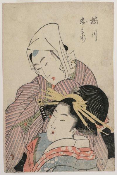 Lovers Umegawa ja Chubei tekijältä Katsushika Hokusai