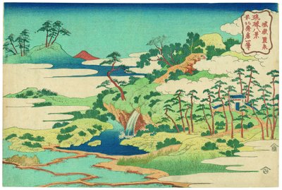 Castle Peakin pyhä lähde tekijältä Katsushika Hokusai