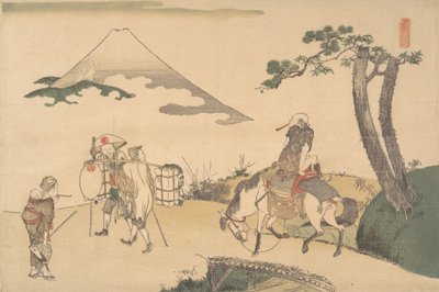 Fuji-vuoren huippu, n. 1800. tekijältä Katsushika Hokusai