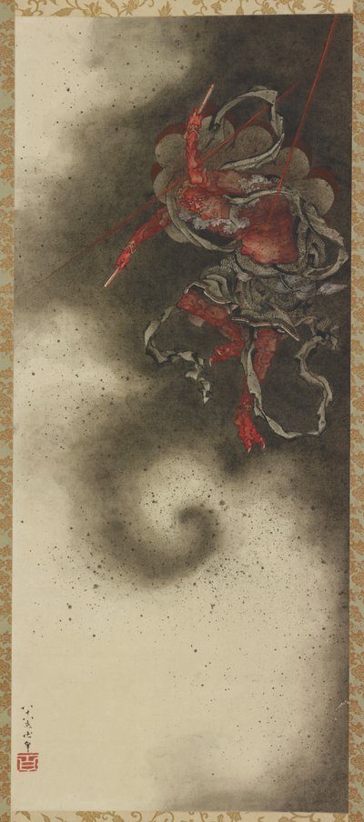 Ukkosen jumala, Edo-kausi tekijältä Katsushika Hokusai