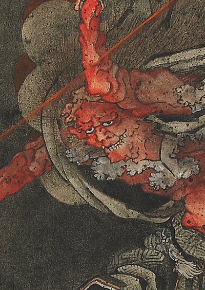 Ukkosen jumala, Edo-kausi tekijältä Katsushika Hokusai