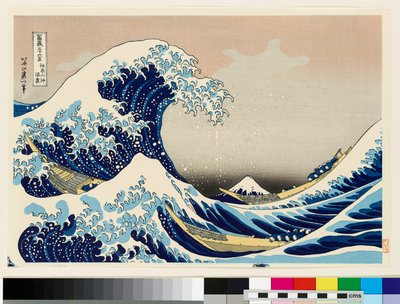 Aallon alla Kanagawan edustalla, 20. vuosisata (puupiirrosjälki) tekijältä Katsushika Hokusai