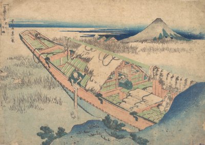 Ushibori Hitachin maakunnassa Joshu Ushibori, sarjasta Thirty-six Views of ..., ca. 1830-32. tekijältä Katsushika Hokusai