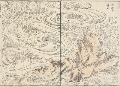 Awan poreallas, 1817 tekijältä Katsushika Hokusai