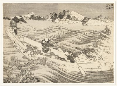 Yatsugatake Shinanon maakunnassa, 1834-35 (puupalikka) tekijältä Katsushika Hokusai