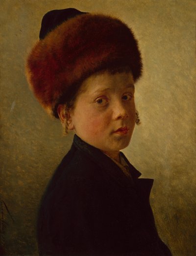 Nuoren pojan muotokuva (öljy kankaalle) tekijältä Kaufmann Isidor