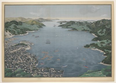 Nagasaki Nagasakin lahti tekijältä Kawahara Keiga (workshop of)