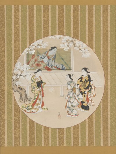 Parodia kohtauksesta 1700-luvun alun elokuvasta The Tale of Genji. tekijältä Kawamata Tsuneyuki