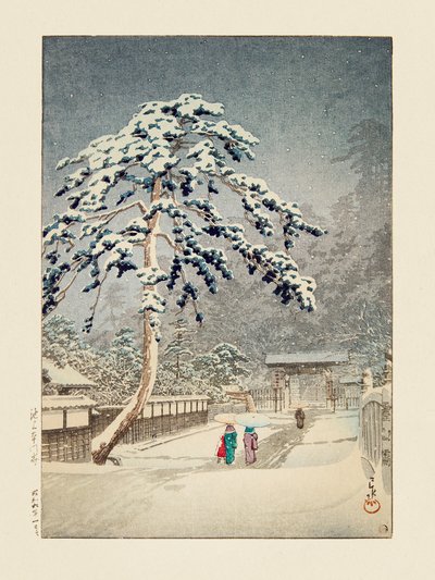 Ikegami Honmonji (Honmonin temppeli, Ikegami) (1931) tekijältä Kawase Hasui