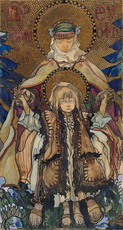 Hutsul Madonna tekijältä Kazimierz Sichulski