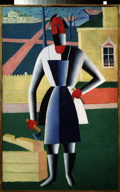 Puuseppä (öljy kankaalle) tekijältä Kazimir Severinovich Malevich