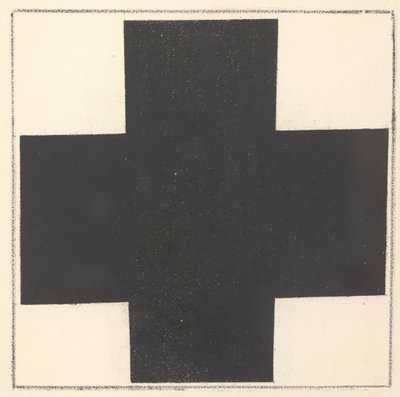 Musta risti teoksesta "Suprematismi: 34 piirrosta". tekijältä Kazimir Severinovich Malevich