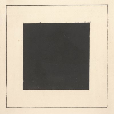 Musta neliö teoksesta "Suprematismi: 34 piirrosta". tekijältä Kazimir Severinovich Malevich