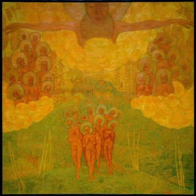 Der Triumph des Himmels (Entwurf für ein Fresko) tekijältä Kazimir Severinovich Malevich