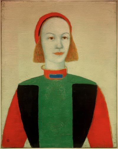 Kopf eines modernen Mädchens tekijältä Kazimir Severinovich Malevich