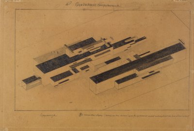 Nykyaikaiset rakennukset, 1923-1924 tekijältä Kazimir Severinovich Malevich