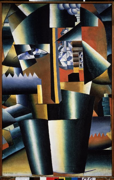 Muotokuva Ivan Klyunista (Kliun) (Ivan Klioune) (1873-1943) (Ivan Klyunin muotokuva) - Kasimir Severinovich Malevitchin (Malevich, Malevic) maalaus (1878-1935), öljy kankaalle tekijältä Kazimir Severinovich Malevich
