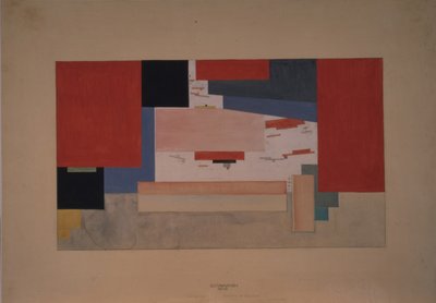 Suprematismi. Luonnos teatteriverholle tekijältä Kazimir Severinovich Malevich