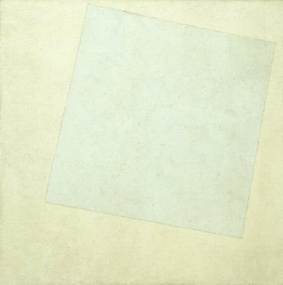 Suprematistinen kokoonpano. Valkoista valkoisella, 1918 tekijältä Kazimir Severinovich Malevich