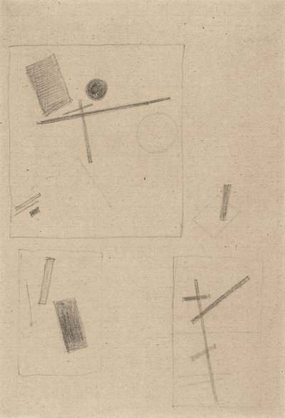 Suprematistinen piirustus tekijältä Kazimir Severinovich Malevich