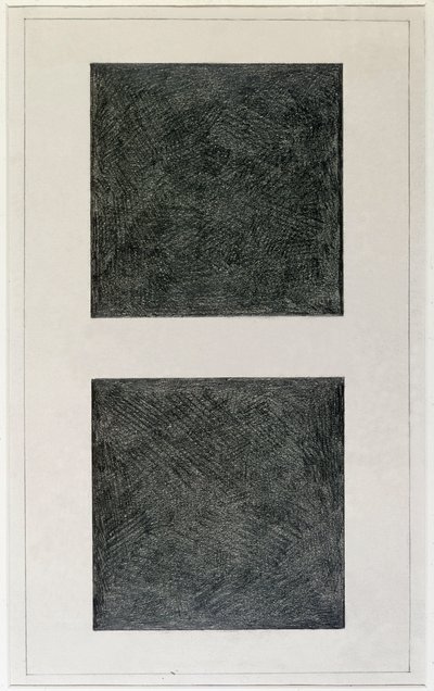 Suprematistinen elementti: kaksi ruutua (öljy kankaalle, 1900-luku) tekijältä Kazimir Severinovich Malevich