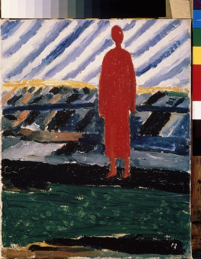 Punainen hahmo (A Red Figure). Maalaus: Kasimir Severinovch Malevich (Malevich, Malevic) (1878-1935), öljy kankaalle tekijältä Kazimir Severinovich Malevich