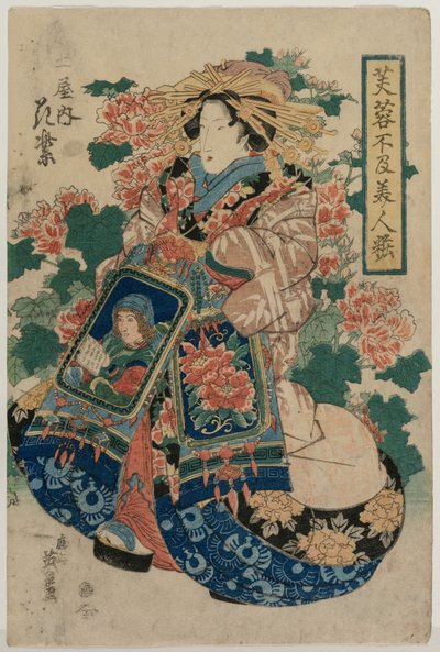 Kurtesaani Hanamurasaki Tsuchiyasta..., 1830-luvun alussa tai puolivälissä. tekijältä Keisai Eisen