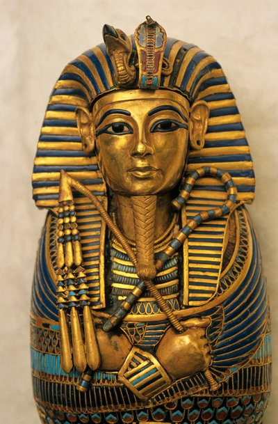Sisäelinten arkku, Tutankhamon; Näyttely; Luettelo; Uusi valtakunta; Egypti;, 2009 (kuva) tekijältä Kenneth Garrett