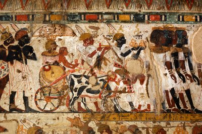 Nubialaisten tarjoamia kultasormuksia Nubiasta,Huyn hauta, Tut..., 2007 (kuva) tekijältä Kenneth Garrett