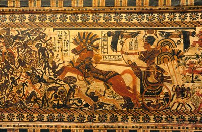 Seinämaalaus kuningas Tutankhamonin haudassa; Kuningas Tutankhamon; Egypti; Uusi valtakunta; Tuta..., 2003 (kuva) tekijältä Kenneth Garrett
